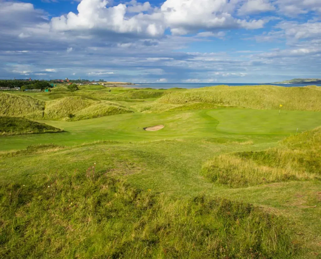 Rolling hills on course